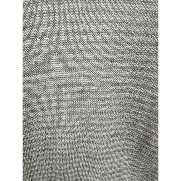 Women's Eileen Fisher Open Cardigan Large Italy 100%‎ Linen Gray White Stripe - Picture 8 of 9